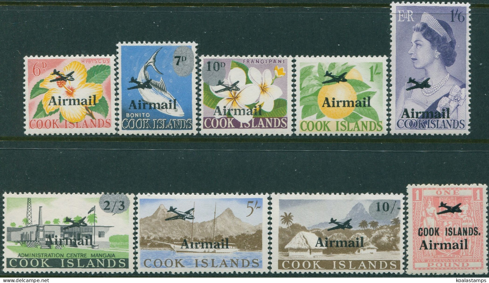 Cook Islands 1966 SG185-193 Airmail Set MNH - Cook