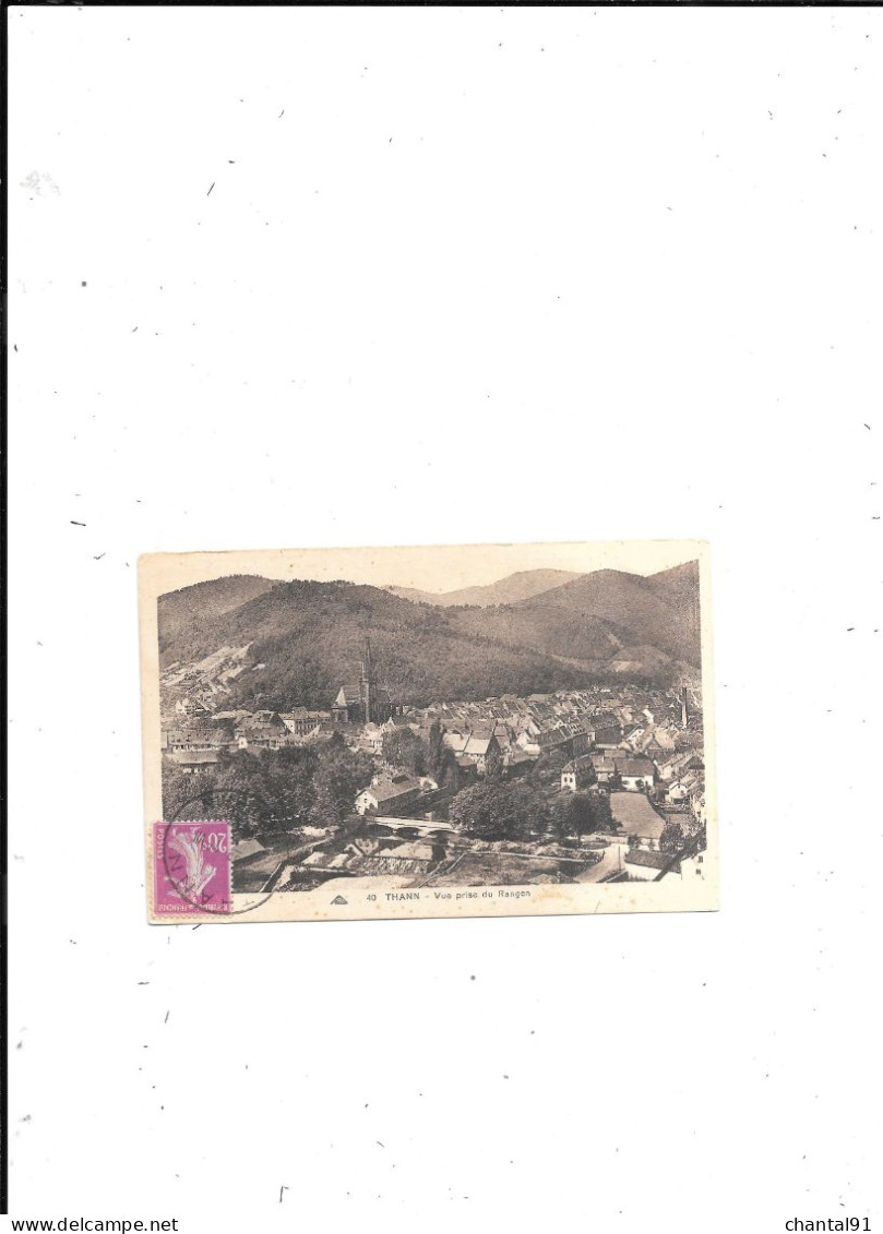 CARTE POSTALE 68 THANN VUE PRISE DU RANGEN VOYAGEE - Thann