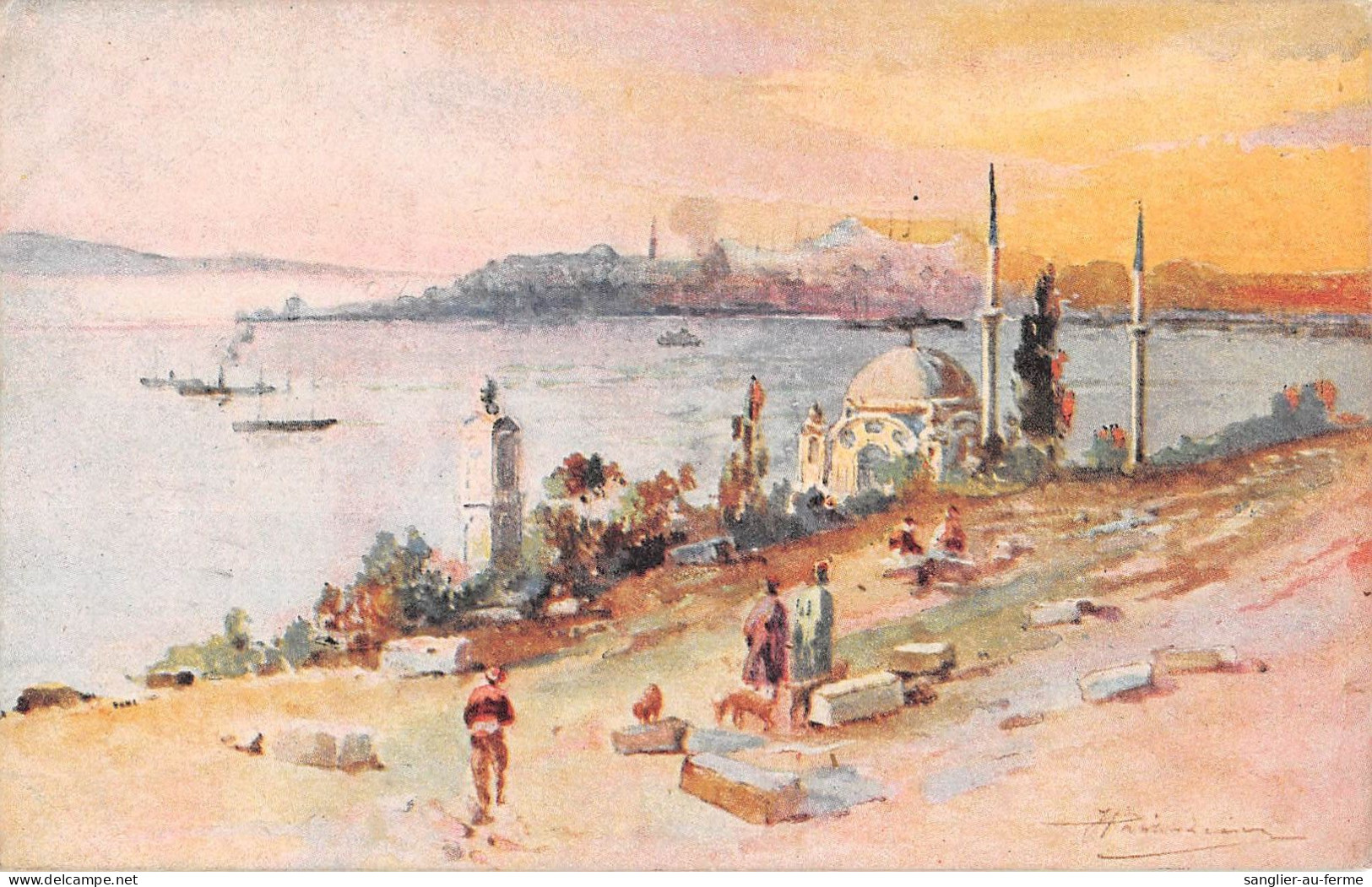 CPA / TURQUIE / CONSTANTINOPLE / LA POINTE DU SERAIL VUE DES PIERRES - Turkije