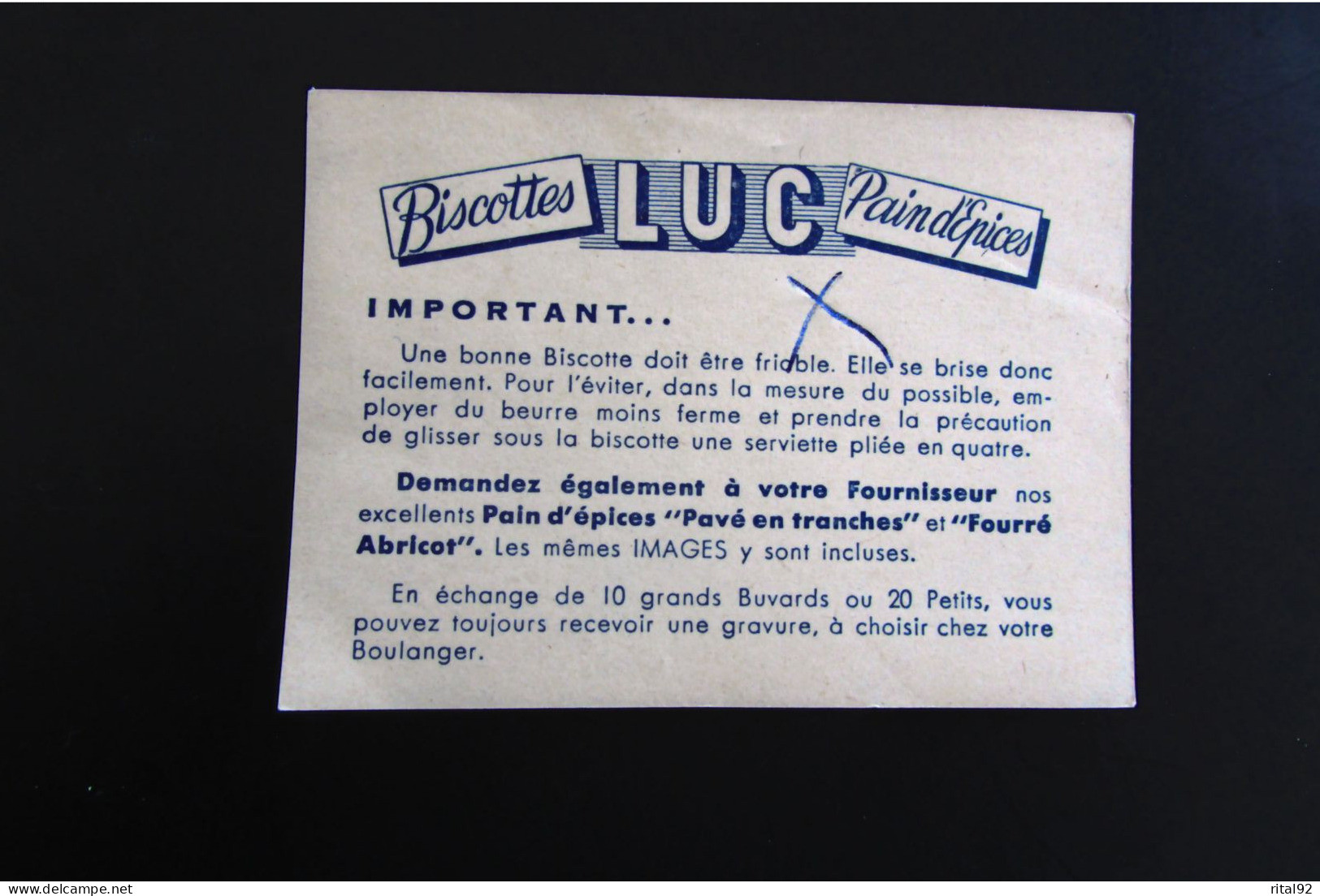 Chromo/image "Biscottes - Pain D'épices St LUC" - Série D'images à Collectionner - Sammelbilderalben & Katalogue