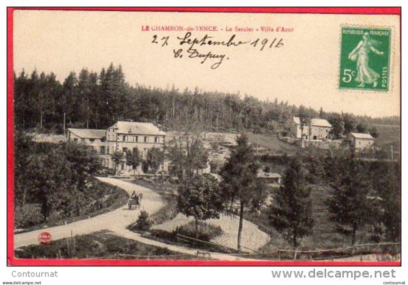 CPA 43 LE CHAMBON De TENCE Le Sarzier Villa D' Azur    ( Sur Lignon - Le Chambon-sur-Lignon