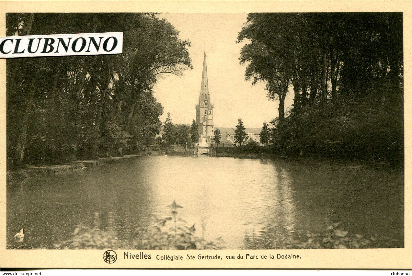 CPA - NIVELLES - COLLEGIALE STE GERTRUDE - VUE DU PARC DE LA DODAINE - Nivelles