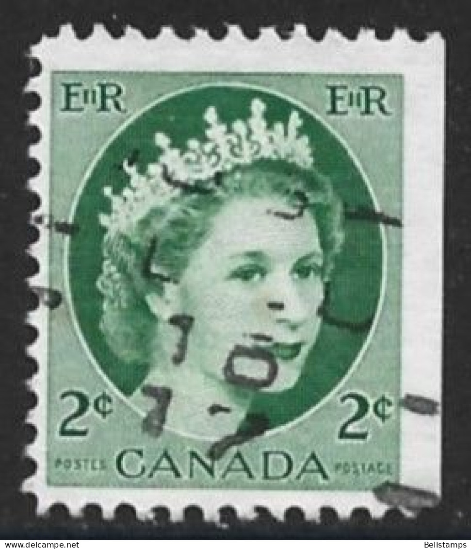 Canada 1961. Scott #338 Single (U) Queen Elizabeth II - Timbres Seuls