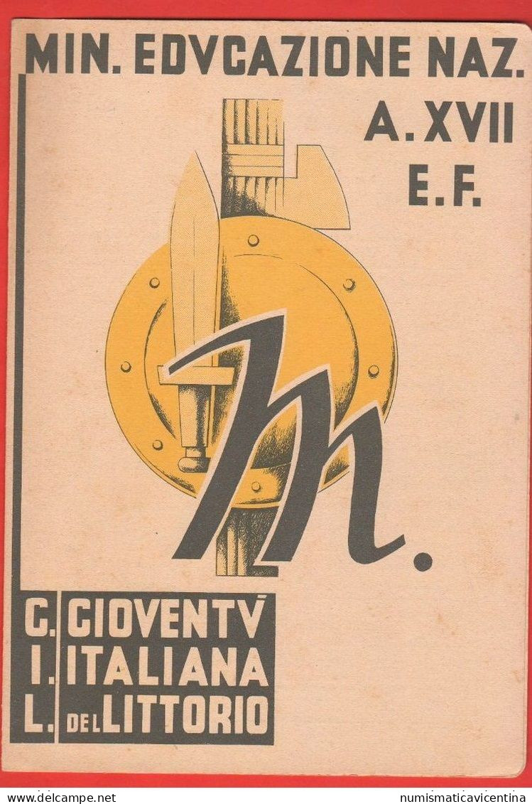 Pagella Scolastica Elementari Di Lonigo 1935 1936 Anno XVII° E.F. Ventennio Balilla - Diplomi E Pagelle