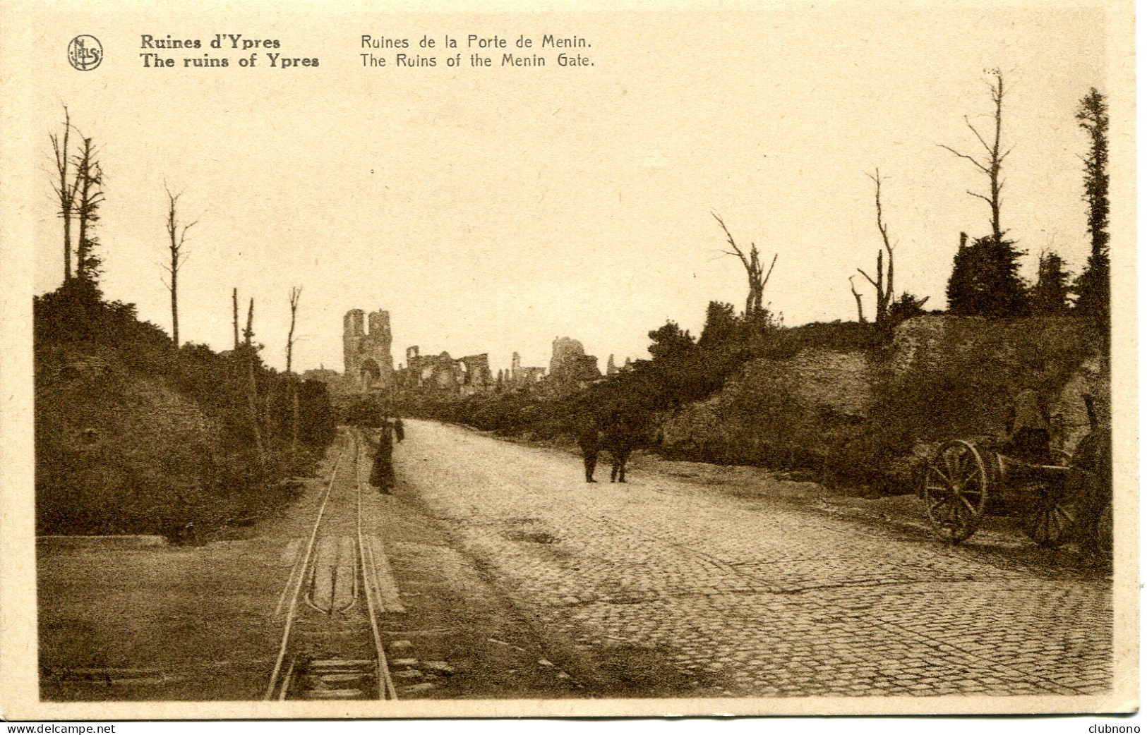 CPA - YPRES - RUINES - PORTE DE MENIN (IMPECCABLE) - Altri & Non Classificati