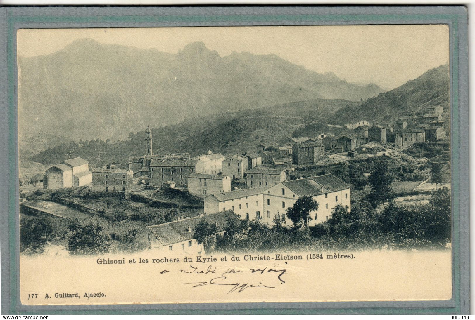 CPA (20)(2A) GHISONI - Aspect Du Bourg Et Des Rochers Du Kyrie Et Du Christ-Eleïson En 1905 - Autres & Non Classés