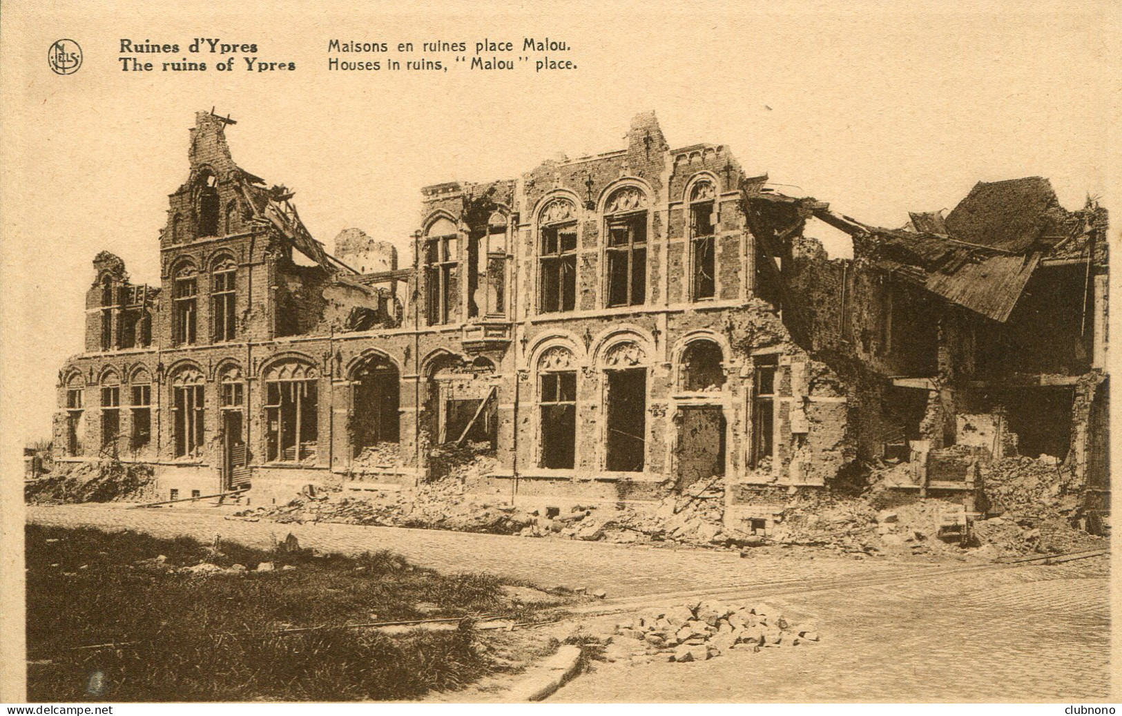 CPA - YPRES - RUINES - MAISON PLACE MALOU (IMPECCABLE) - Altri & Non Classificati