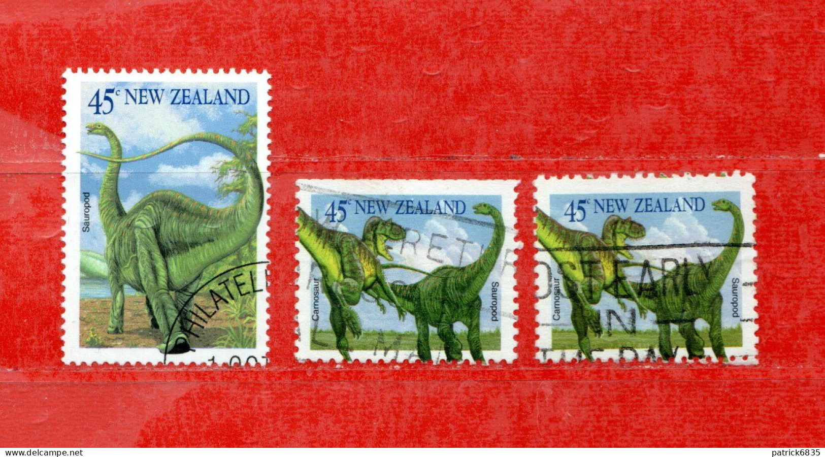 (Us8) NUOVA ZELANDA  °- 1993 - Faune Préhistorique.  Yvert. 1247-1252 De Carnet.. Used. - Used Stamps