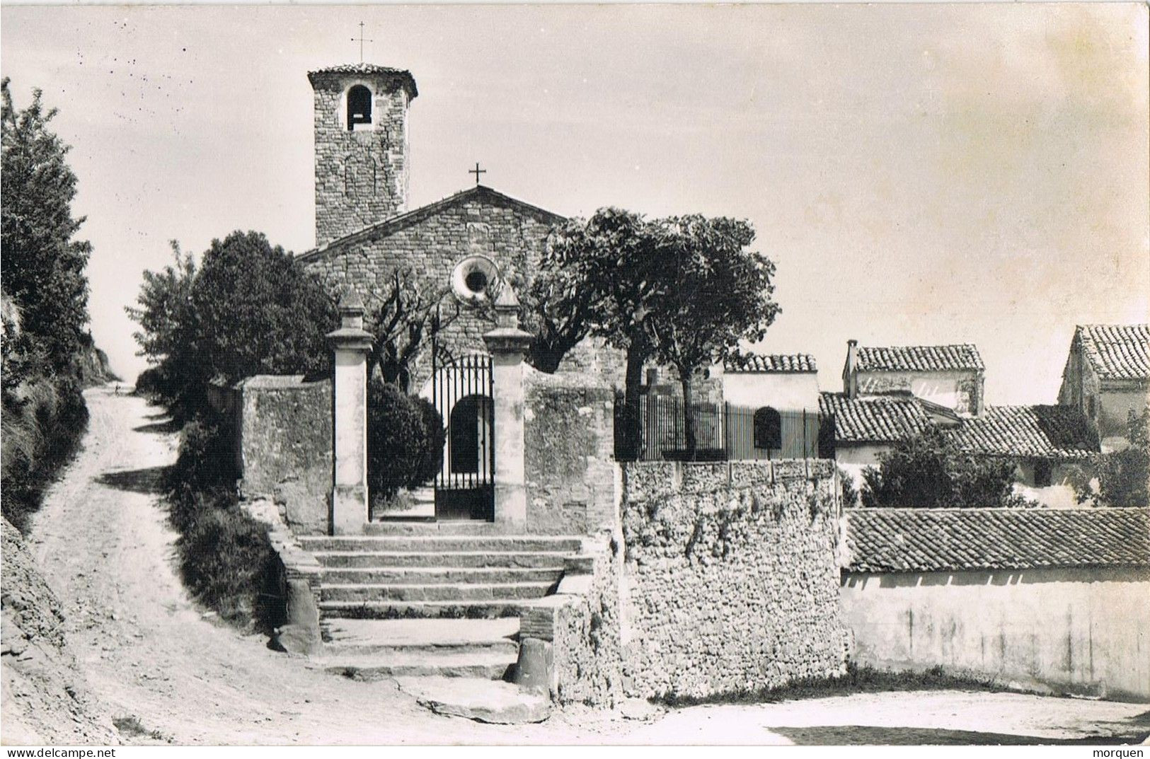 54879. Postal TONA (Barcelona) 1960. Ermita Nuestra Sra De Lourdes, Fechador Violeta - Brieven En Documenten