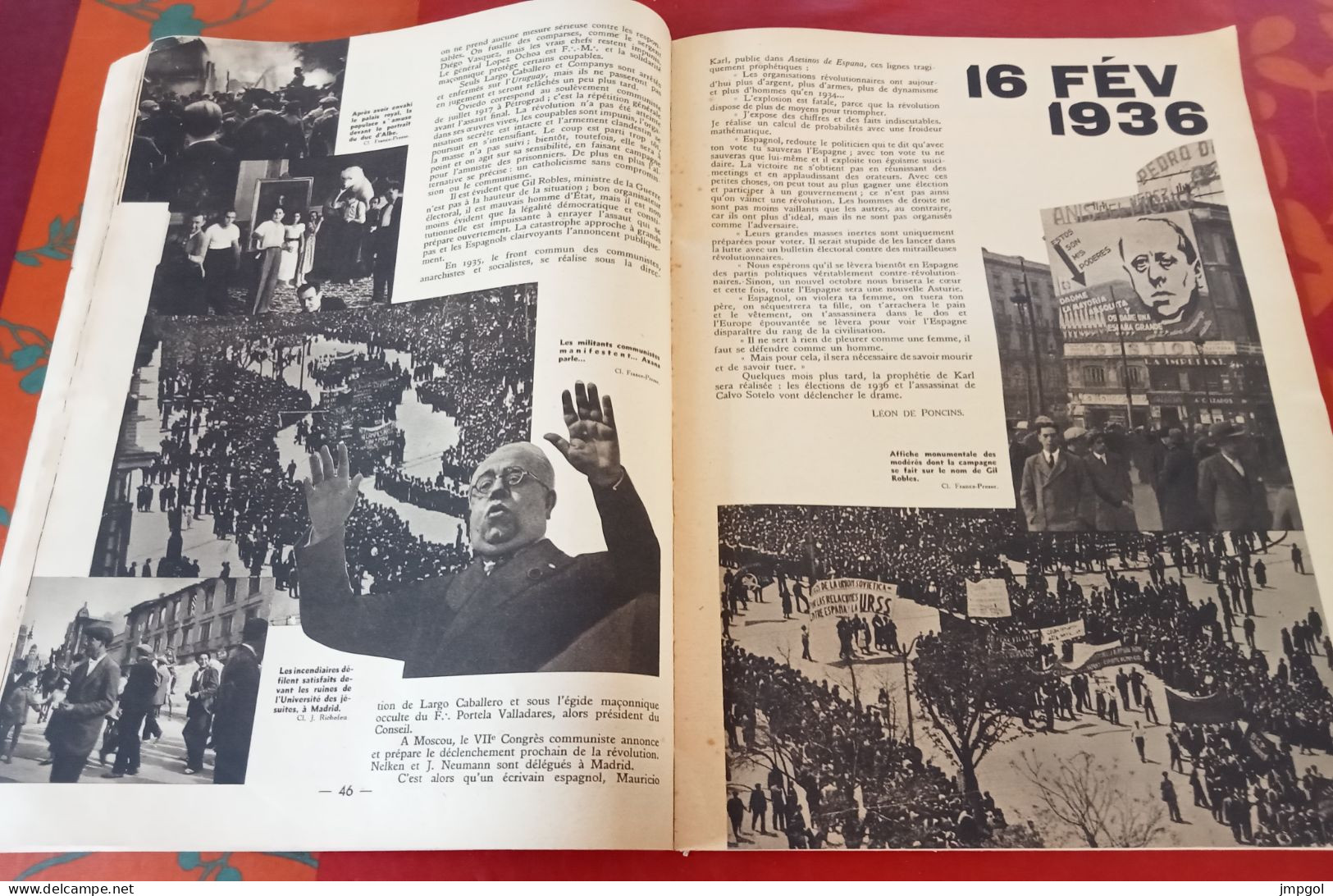 Espagne rempart de l'Occident Juillet 1937 n° spécial Frontières Pro Franco et Nationalistes Charles Lesca André Nicolas