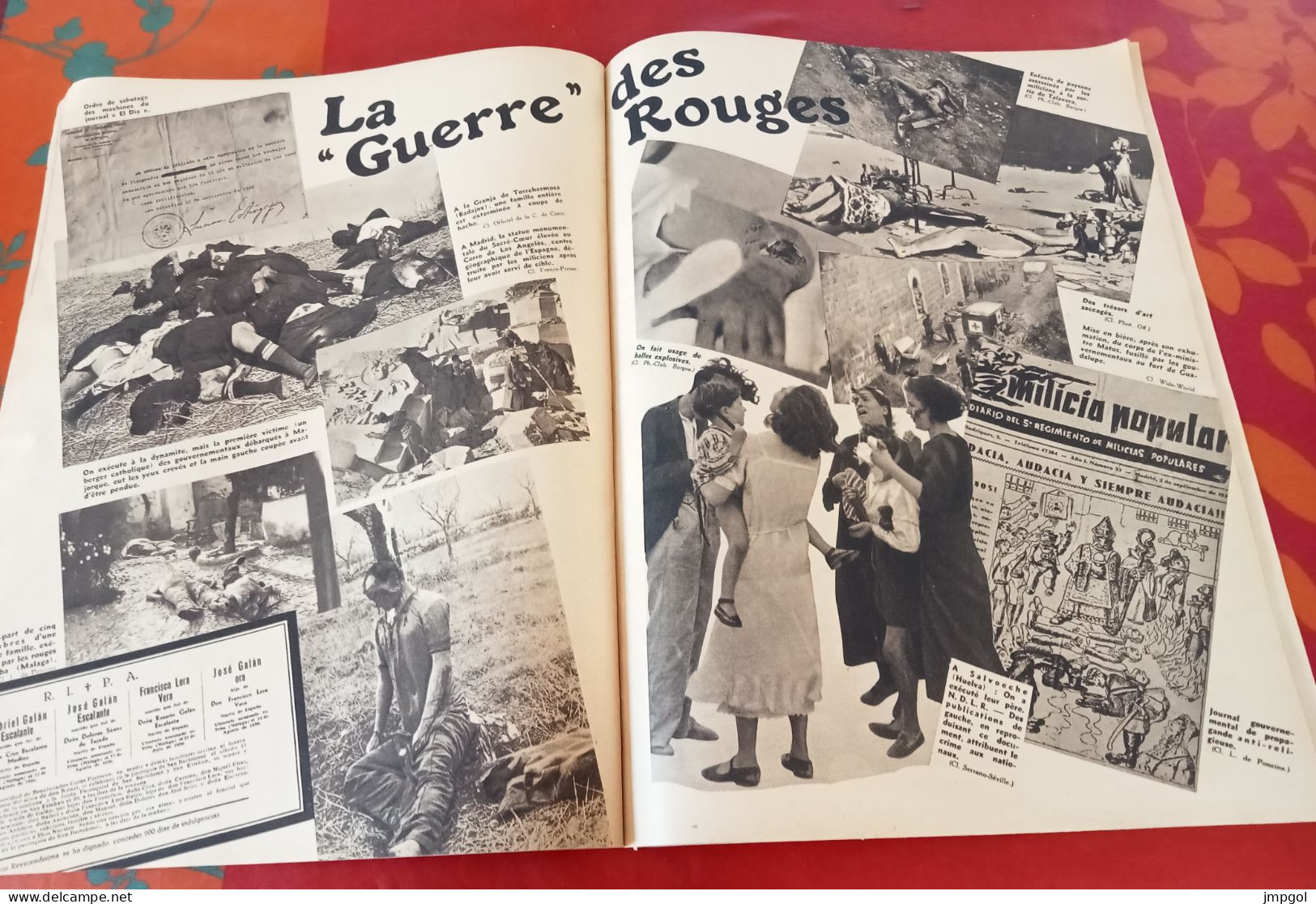 Espagne rempart de l'Occident Juillet 1937 n° spécial Frontières Pro Franco et Nationalistes Charles Lesca André Nicolas