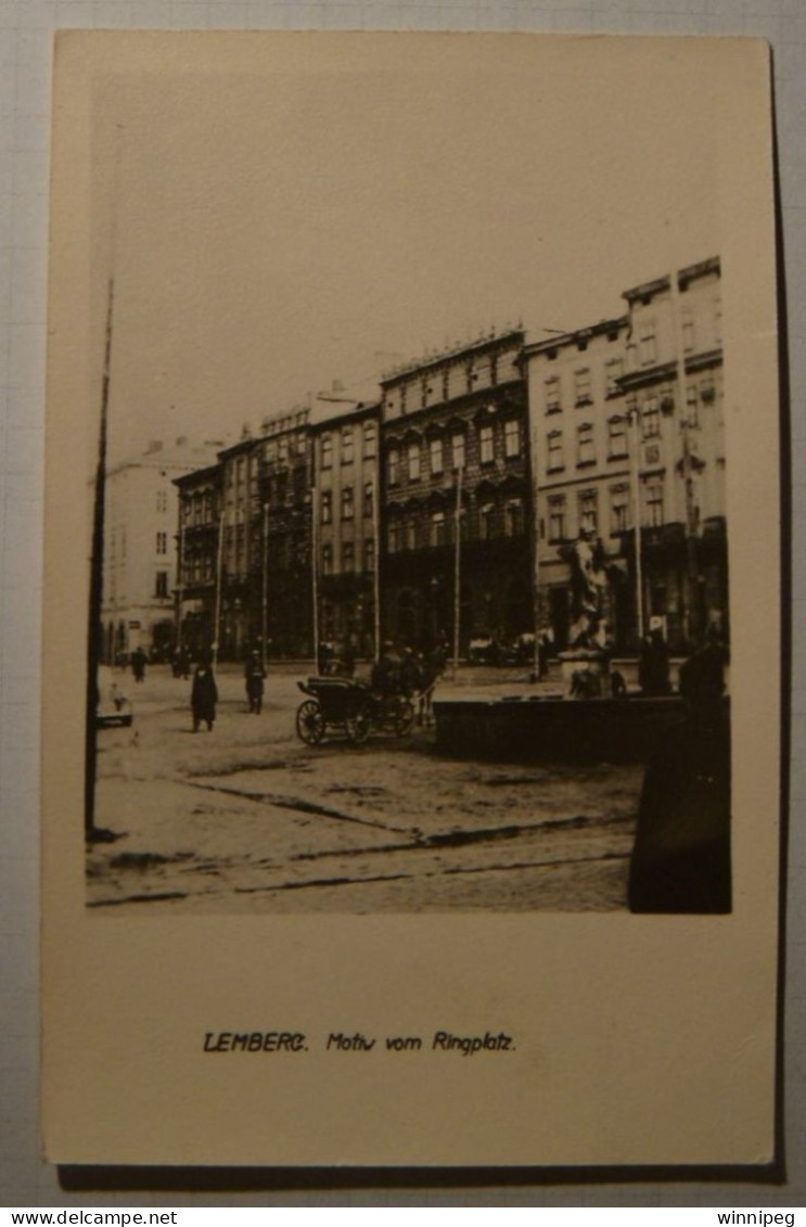 Lwow.Lemberg.2 Pc's.WWII.German Occupation.Motiv Vom Ringplatz.Rathausturm.Poland.Ukraine.. - Ukraine