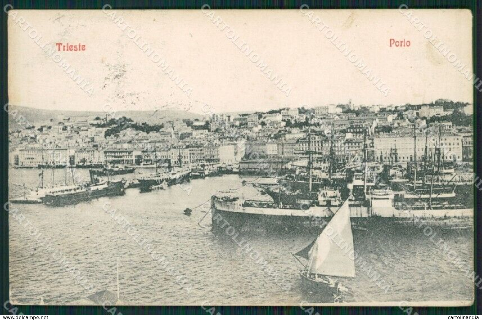 Trieste Città Barche Cartolina KVM0673 - Trieste