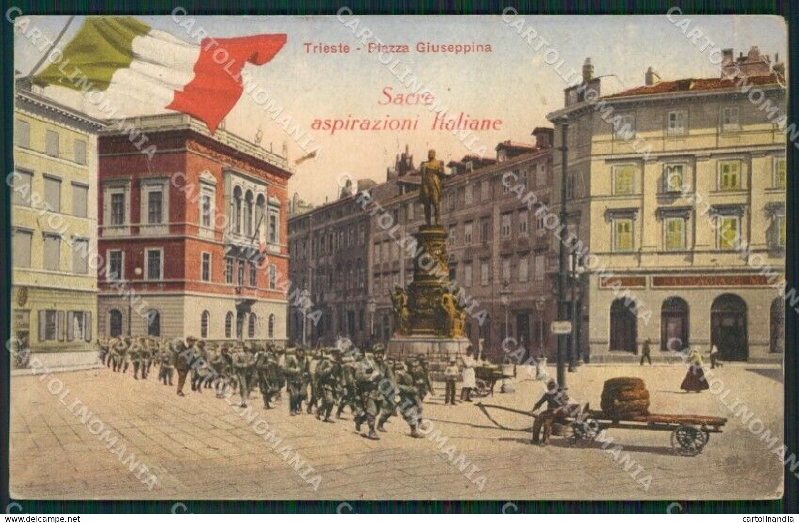 Trieste Città Militari PIEGHINA Cartolina KVM0687 - Trieste