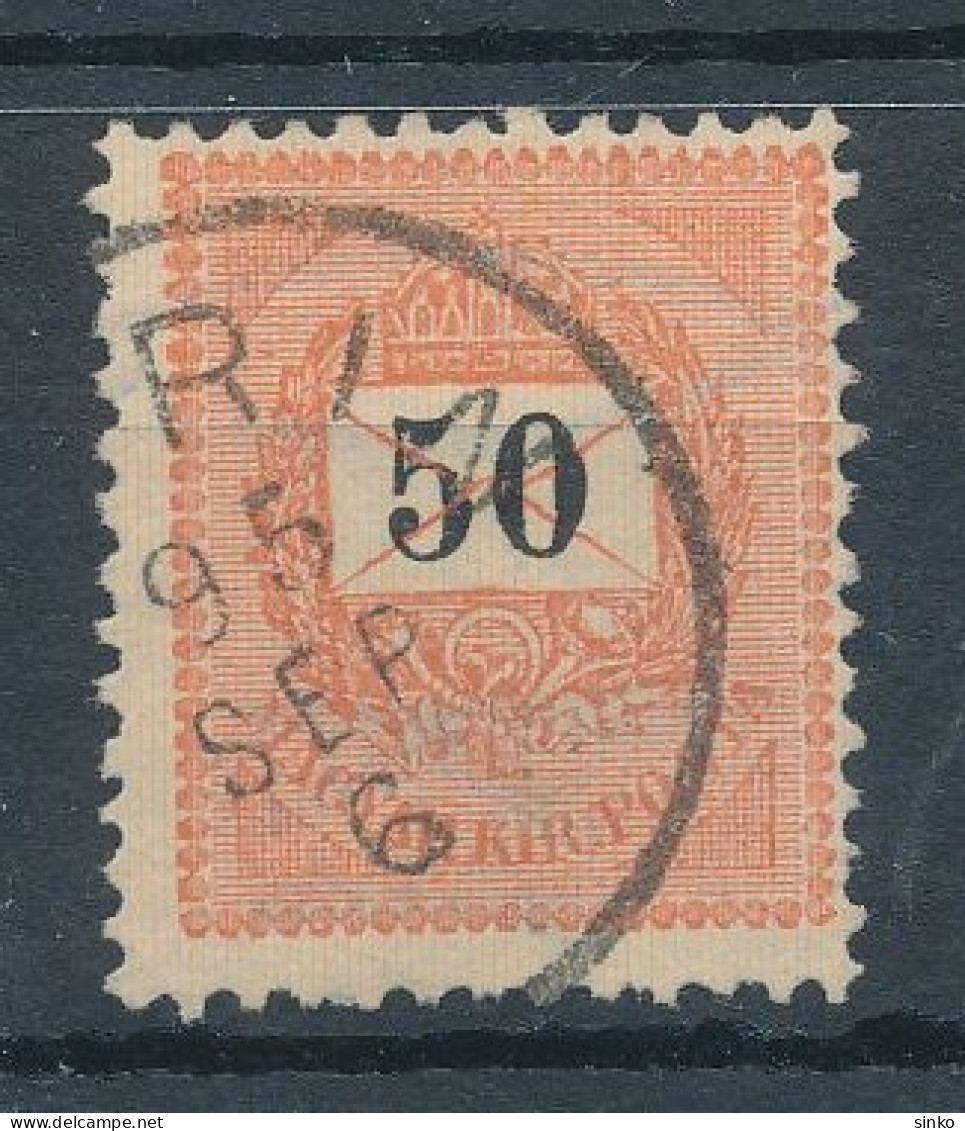 1889. Black Number 50 Krajcar - Misprint - Variétés Et Curiosités