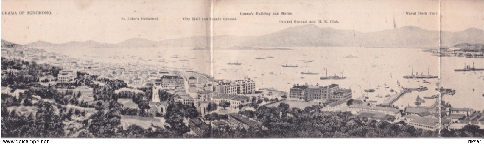 CHINE(HONG KONG) CARTE QUADRUPLE - Chine (Hong Kong)