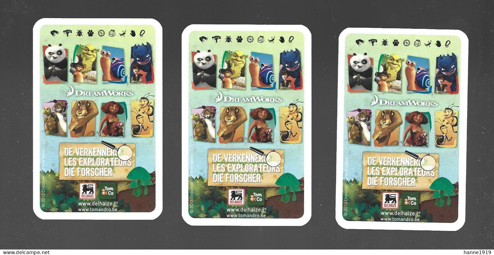 Madagascar Lot 2 Trading Cards Puss In Boots 1 Trading Card Disney Htje - Disney
