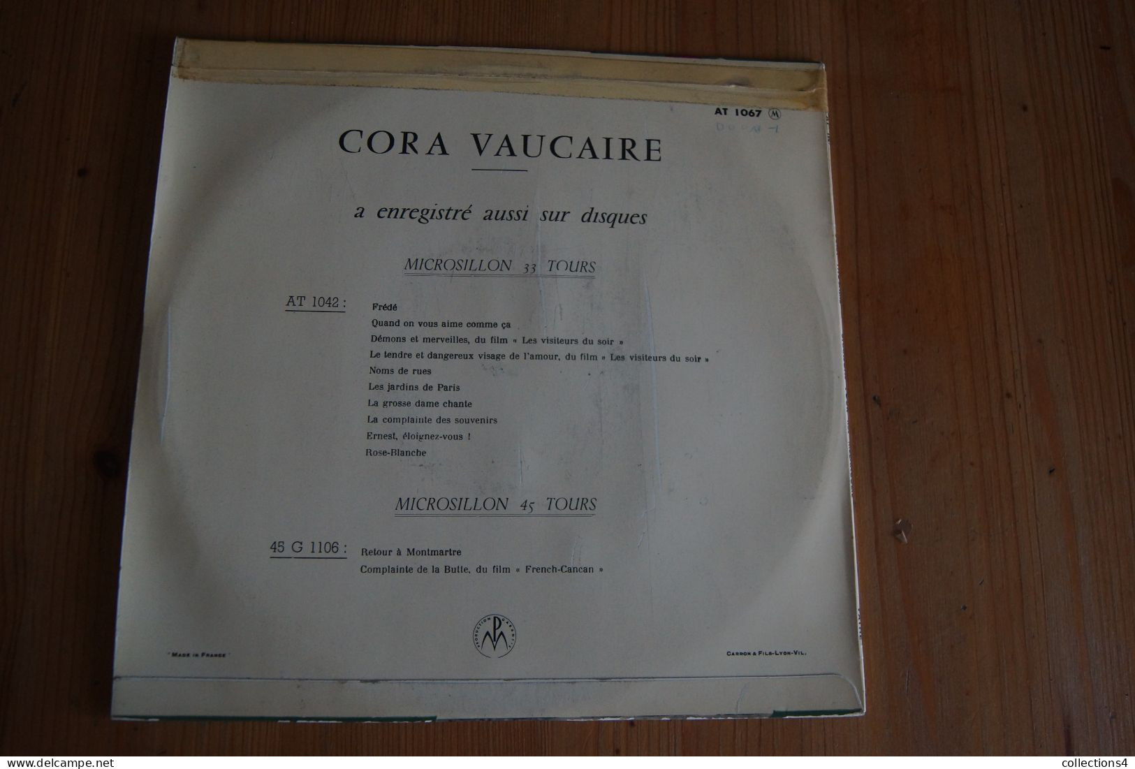 CORA VAUCAIRE CHANSONS POUR MA MELANCOLIE 25 CM 1956 LEO FERRE - Sonstige - Franz. Chansons