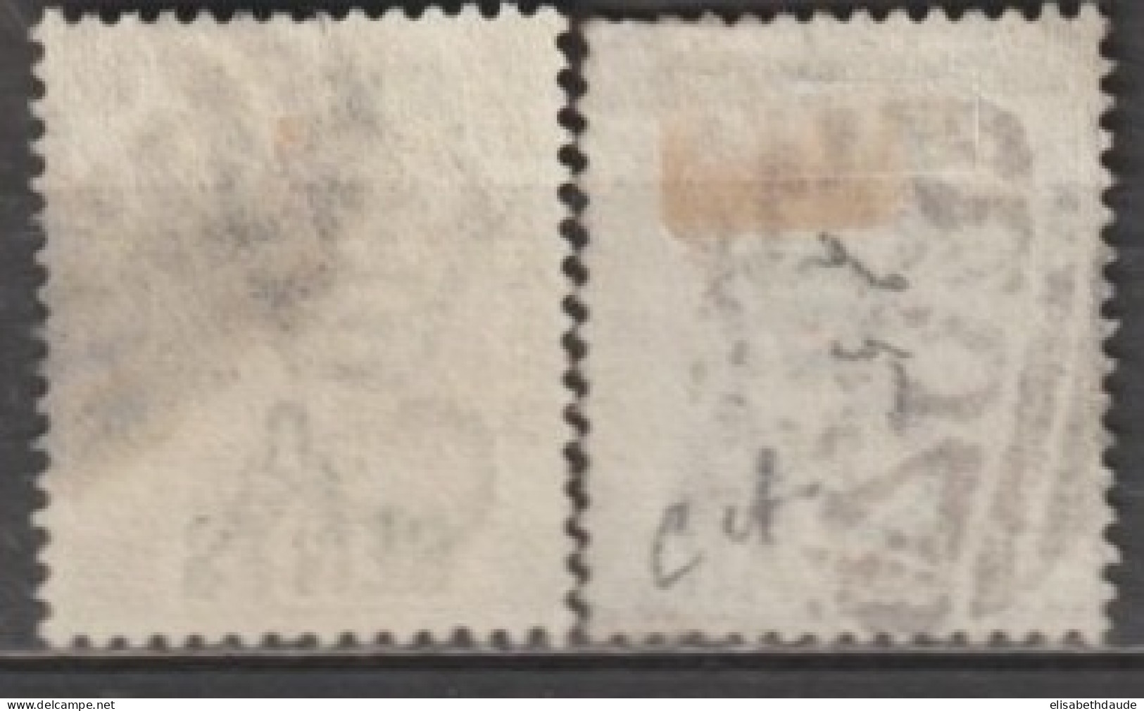 1885 - HONG KONG (CHINA) - SURCHARGES - YVERT N° 50+52 OBLITERES - COTE =  85 EUR - Oblitérés