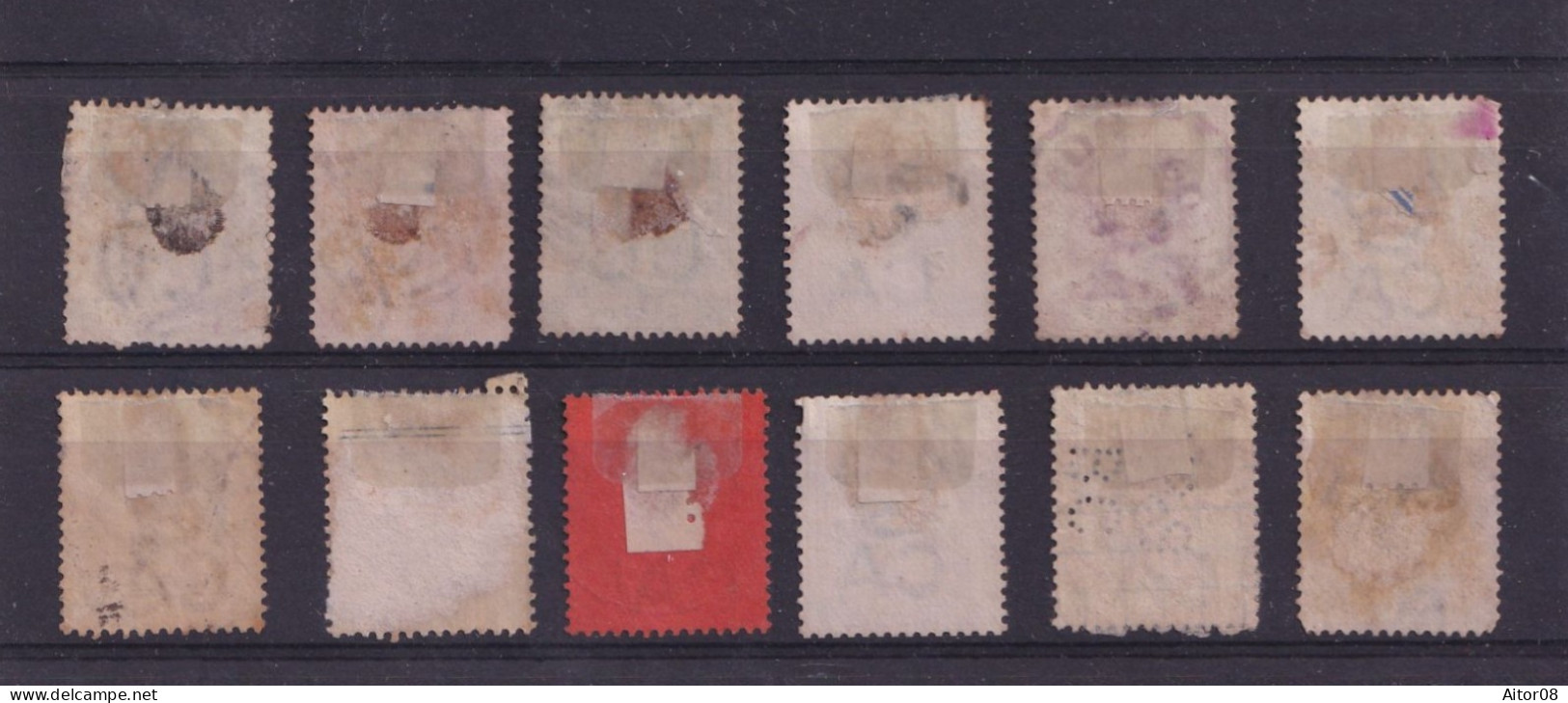 LOT DE TIMBRES CLASSIQUES HONG KONG OBLITERES  DE 1862 A 1877.. INTERESSANTS.A VOIR - Used Stamps