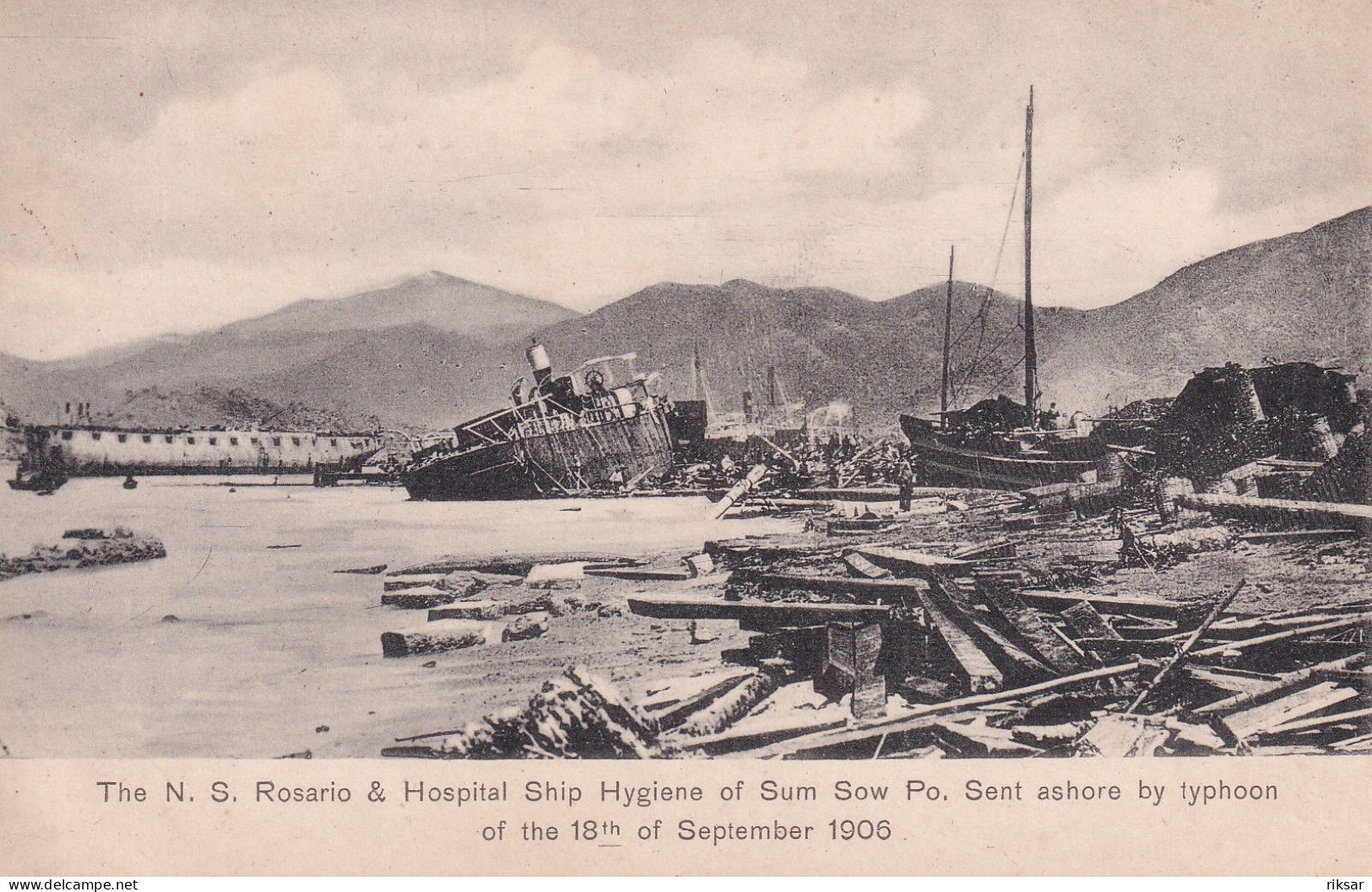 CHINE(HONG KONG) LE TYPHON 1906(BATEAU PAQUEBOT HOPITAL) - China (Hong Kong)