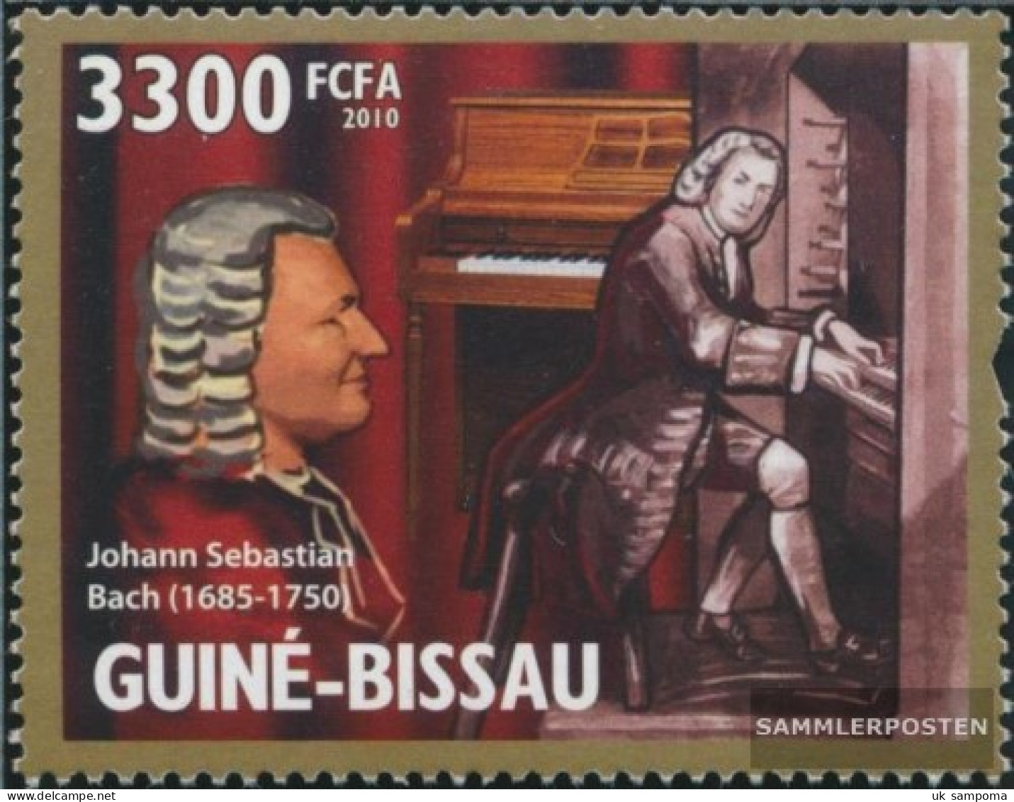 Guinea-Bissau 4604 (complete. Issue) Unmounted Mint / Never Hinged 2010 J. Sebastian Bach And Musikinstrume - Guinea-Bissau