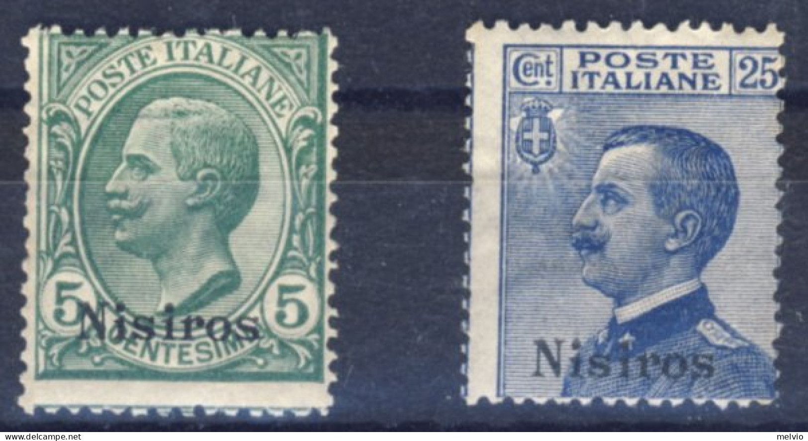 1912-Nisiro (MNH=**) 5c.+25c. Effige Vittorio Emanuele Catalogo Sassone Euro 25 - Ägäis (Nisiro)