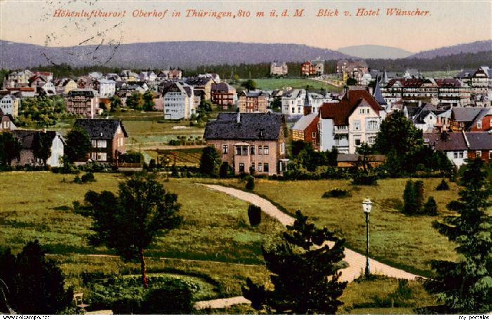 73939899 Oberhof_Thueringen Teilansicht Hoehenluftkurort Blick Vom Hotel Wuensch - Oberhof