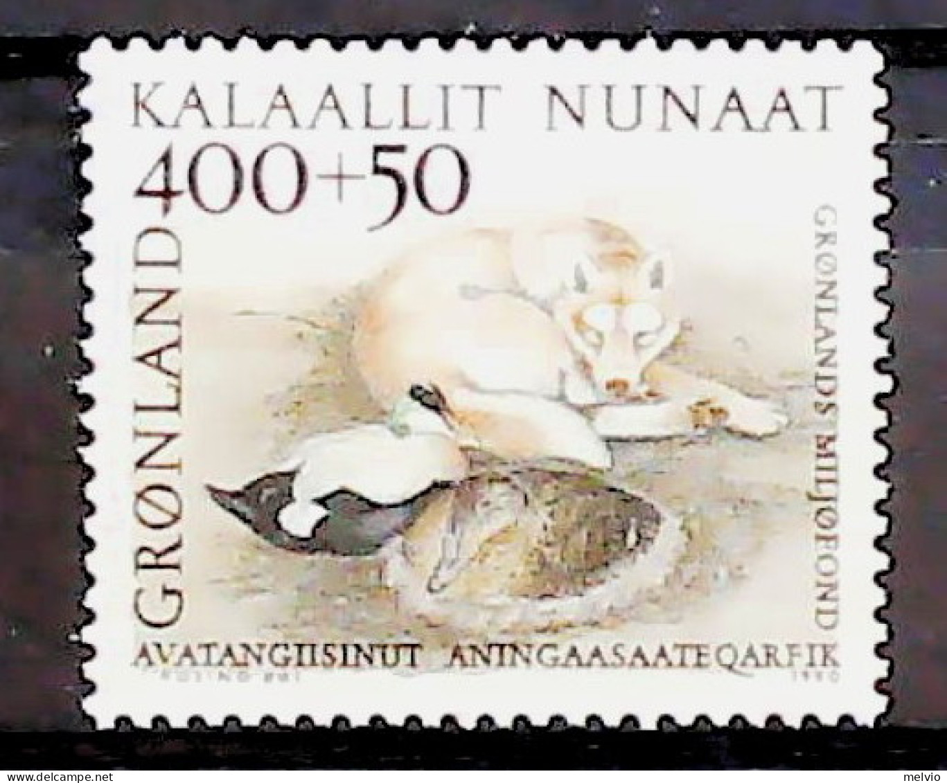 1990-Groenlandia (MNH=**) Serie 1 Valore Fauna Locale - Nuovi