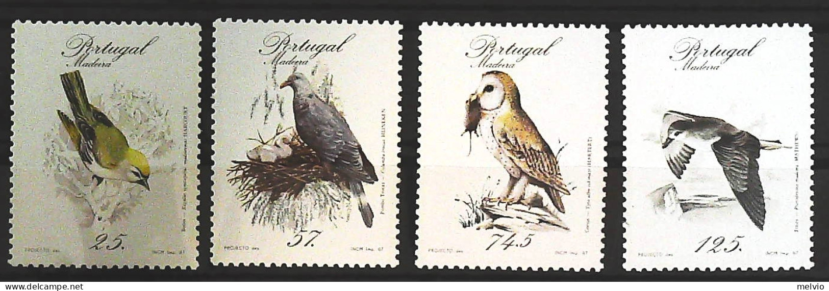 1997-Madera (MNH=**) Serie 4 Valori Uccelli - Madère