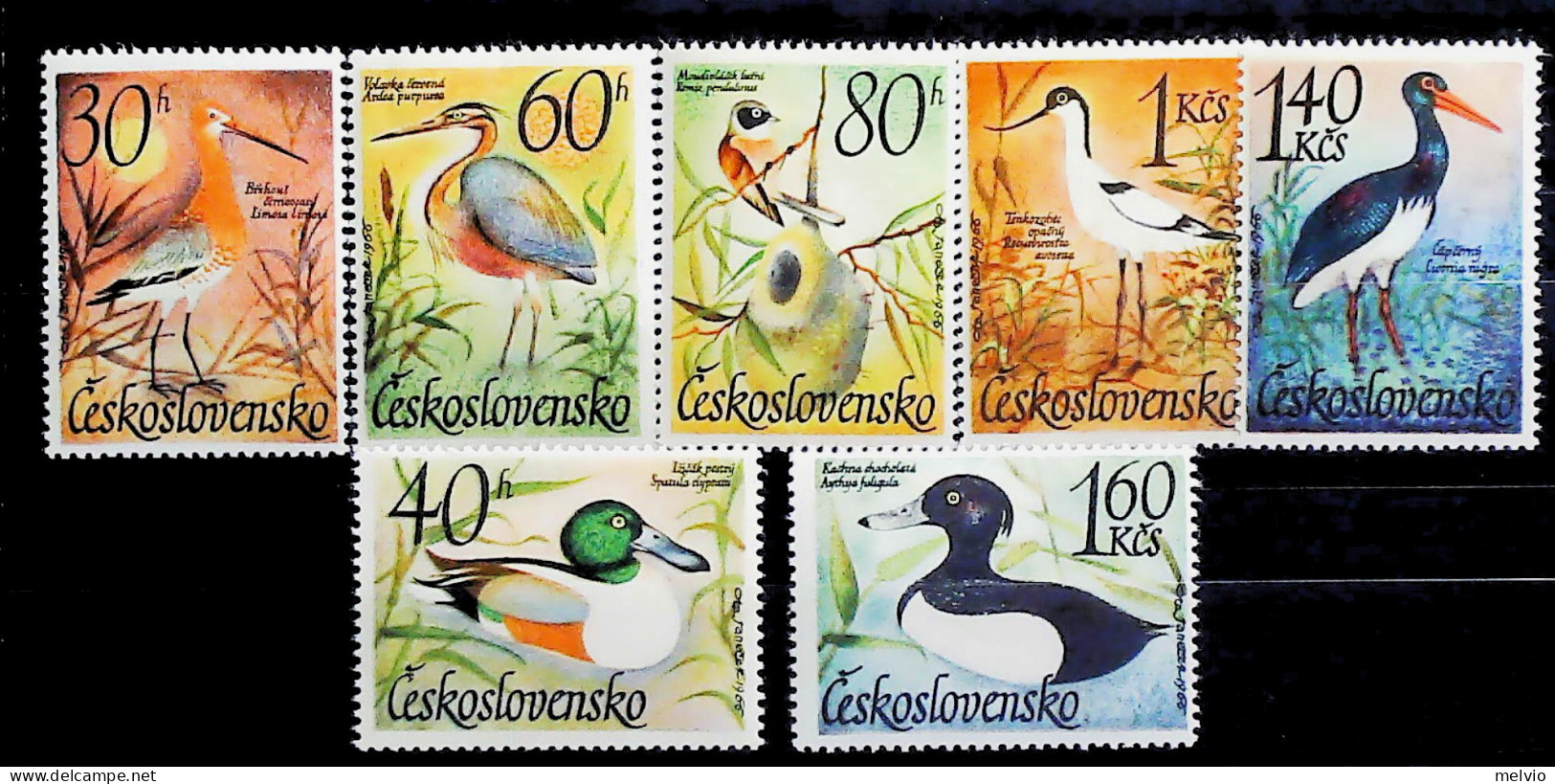 1967-Cecoslovacchia Serie 7 Valori Uccelli - Sonstige & Ohne Zuordnung