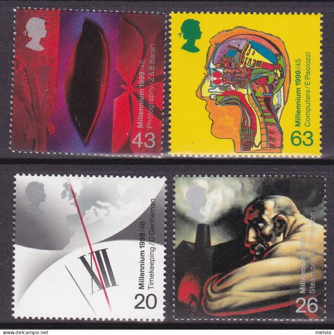 1999-Gran Bretagna (MNH=**) S.4v."celebrazione Del Millennio,invenzioni Ed Inven - Unused Stamps
