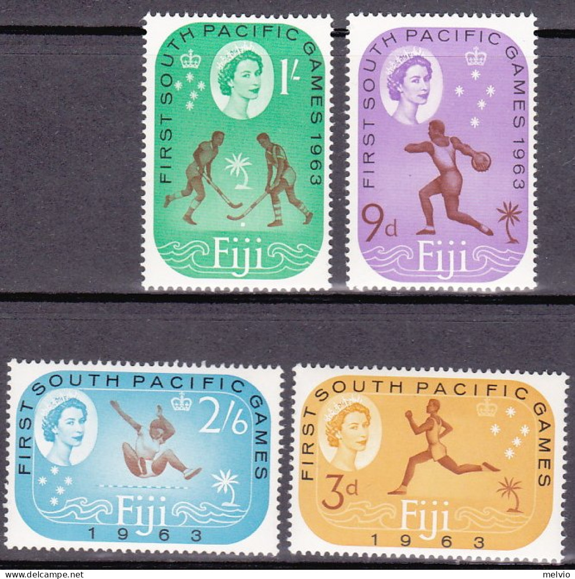 1963-Fiji (MNH=**) S.4v."Giochi Del Sud Pacifico" - Fidji (1970-...)