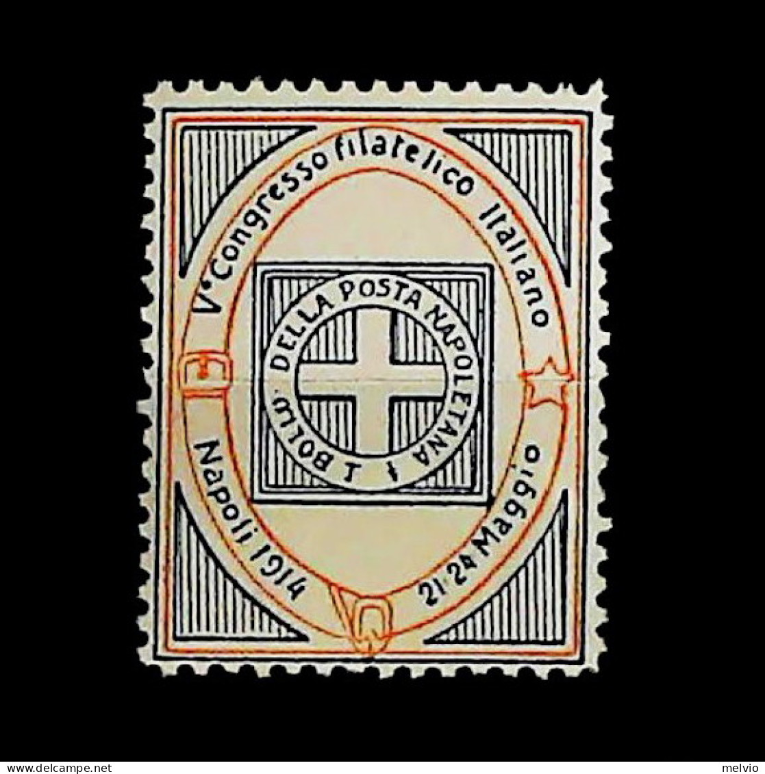 1914-Italia (MNH=**) Napoli V^ Congresso Filatelico Italiano Erinnofilo - Erinnofilie