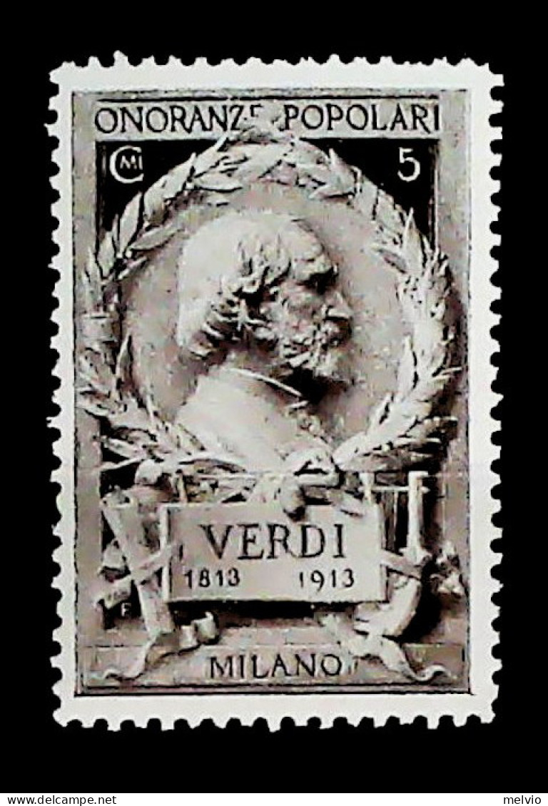 1913-Italia (MNH=**) Erinnofilo Onoranze Popolari A Verdi - Vignetten (Erinnophilie)