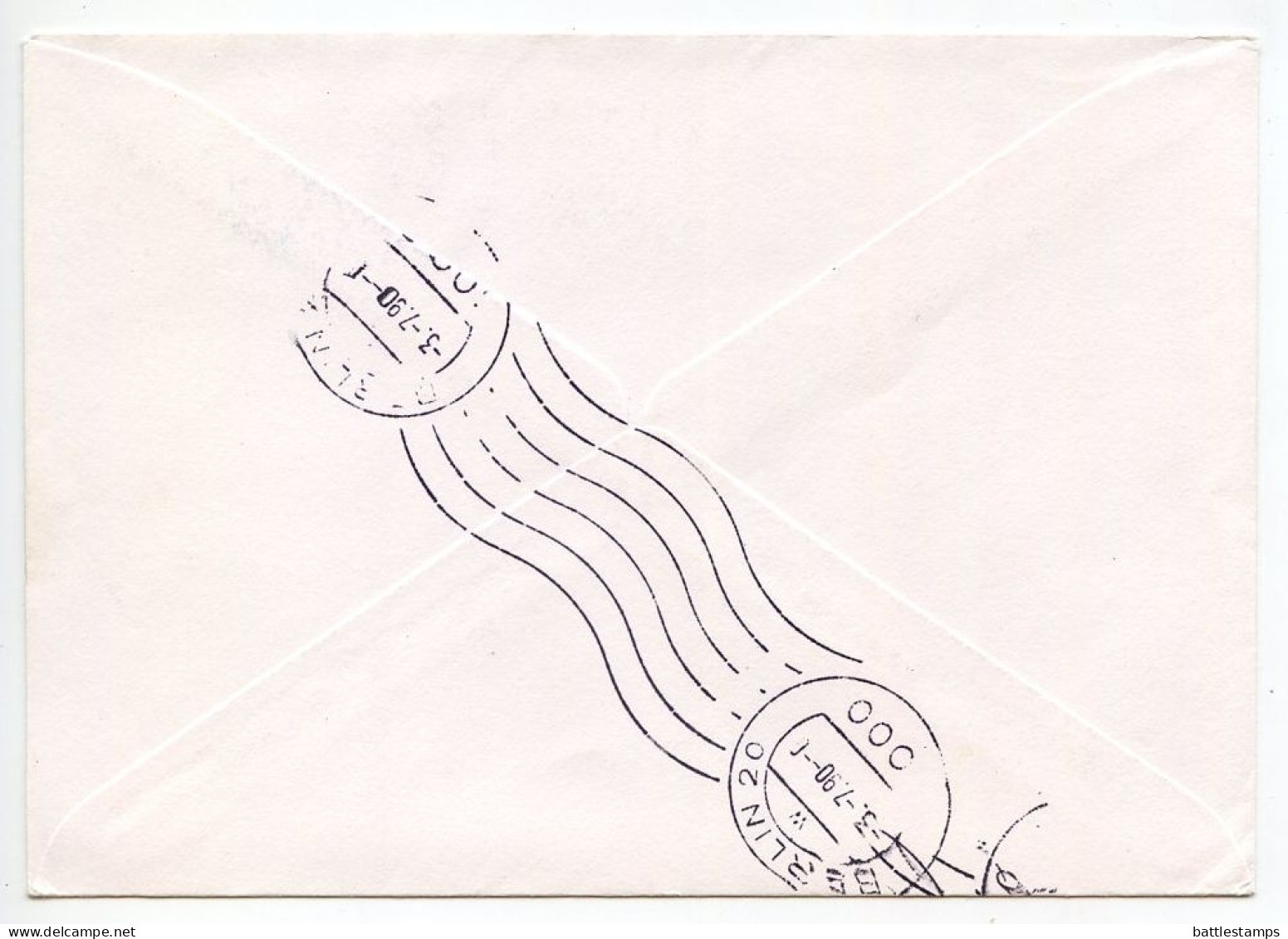 Germany, Berlin 1990 Cover; Berlin-Schönefeld Airport Postmark; ATM/Frama 100pf. Stamp - Charlottenburg Palace - Automatenmarken [ATM]