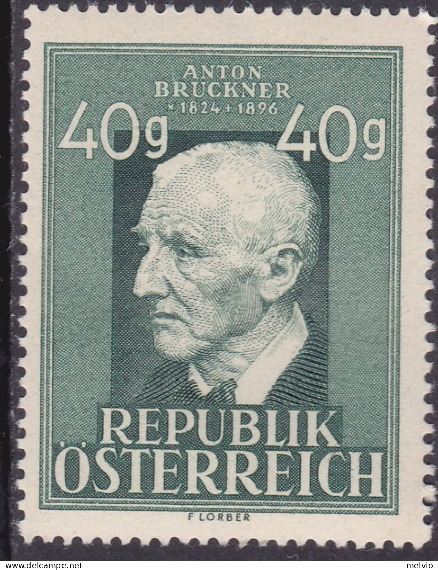 1949-Austria (MNH=**) S.1v. Bruckner (compositore) - Other & Unclassified