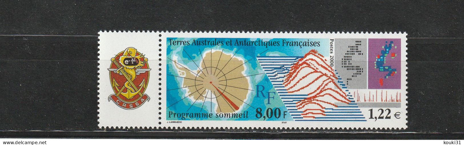 TAAF YT 266 ** : Programme Sommeil - 2000 - Unused Stamps