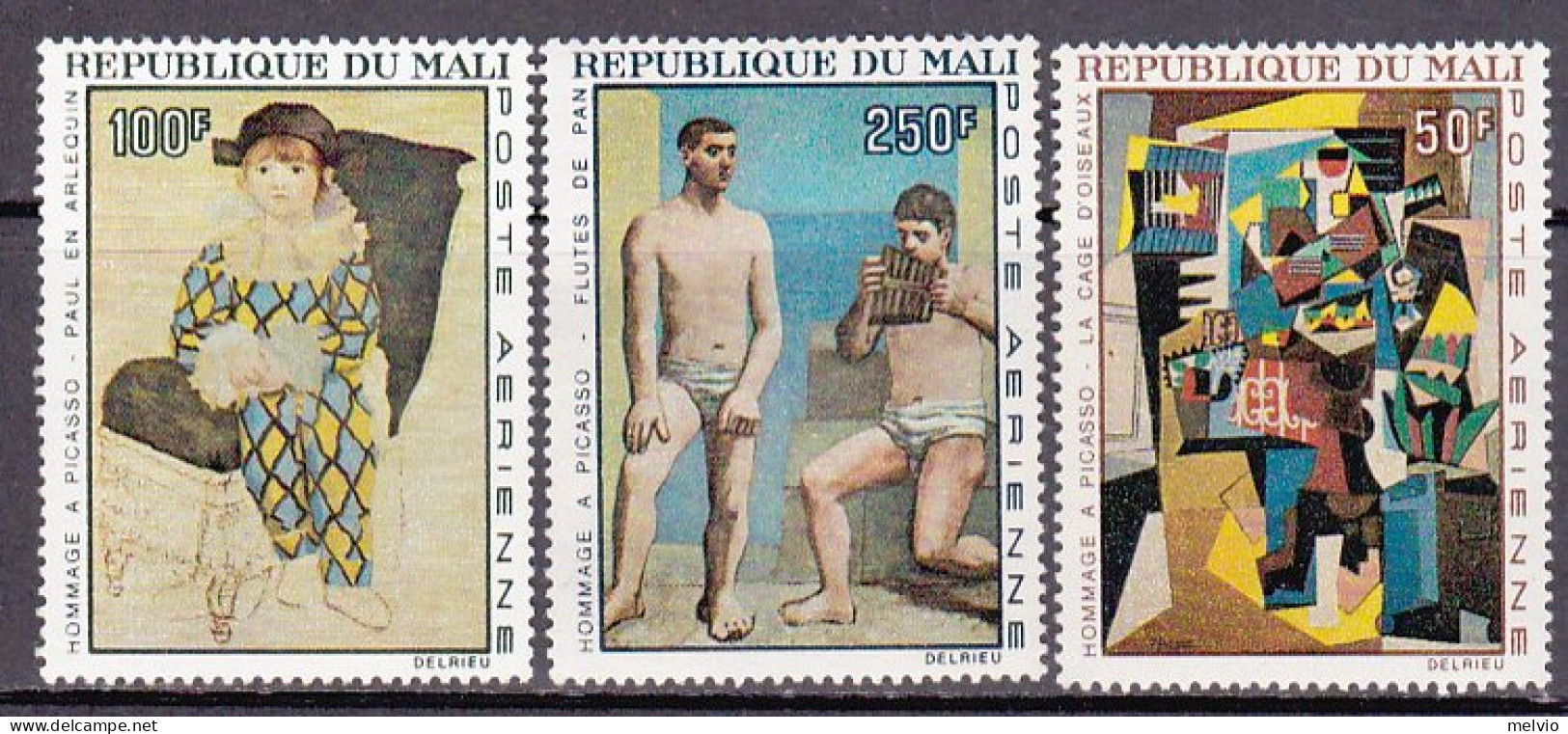 1967-Mali (MNH=**) Posta Aerea S.3v."Picasso,quadri"catalogo Yvert Euro 9 - Malí (1959-...)