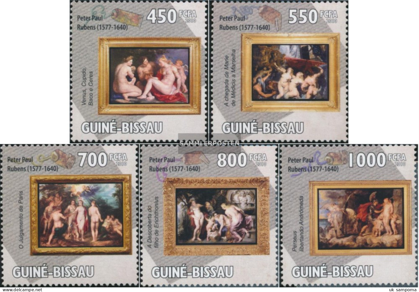 Guinea-Bissau 4587-4591 (complete. Issue) Unmounted Mint / Never Hinged 2010 Paintings Of Peter Paul Rubens(1577– - Guinea-Bissau