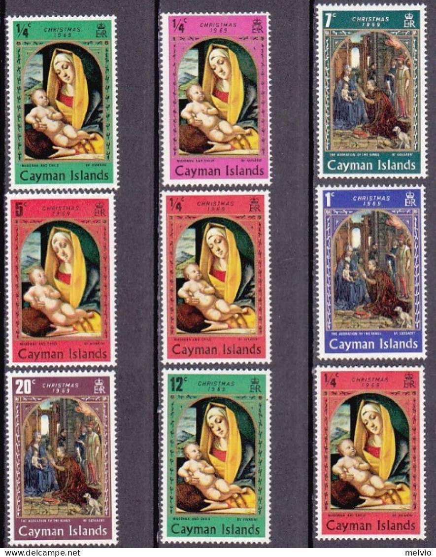 1969-Cayman (MNH=**) S.9v."Quadri Di Vivarini E Gossaert" - Cayman (Isole)