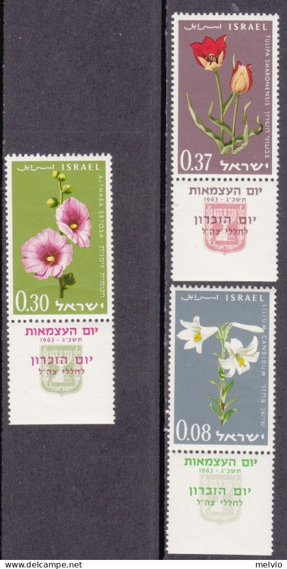 1963-Israele (MNH=**) S.3v."anniversario Dello Stato" - Andere & Zonder Classificatie