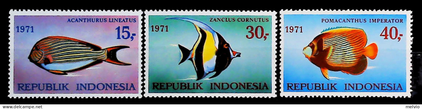 1972-Indonesia (MNH=**) Serie 3 Valori - Indonésie