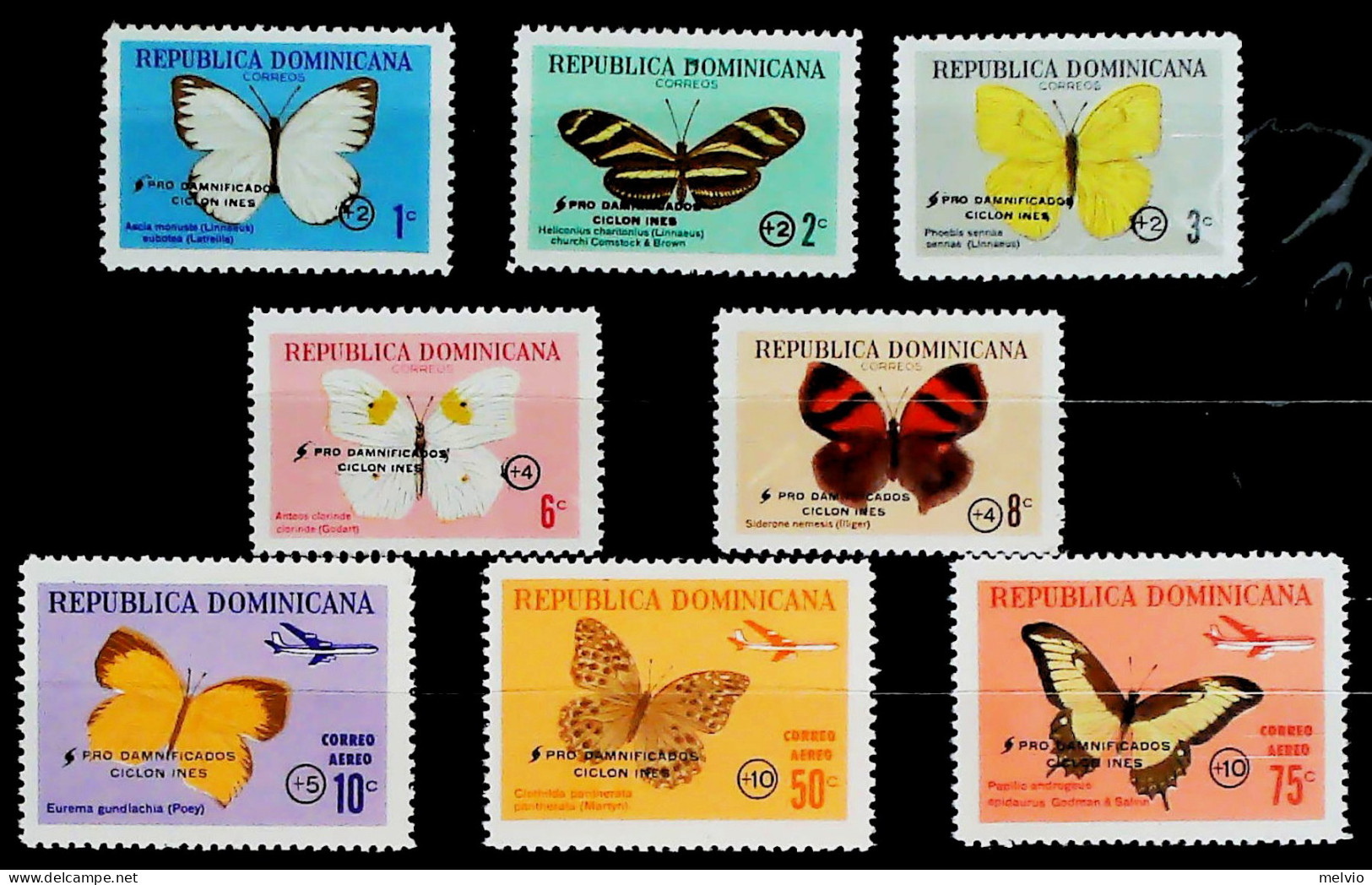 1966-Dominicana Rep. (MNH=**) Serie 8 Valori - República Dominicana