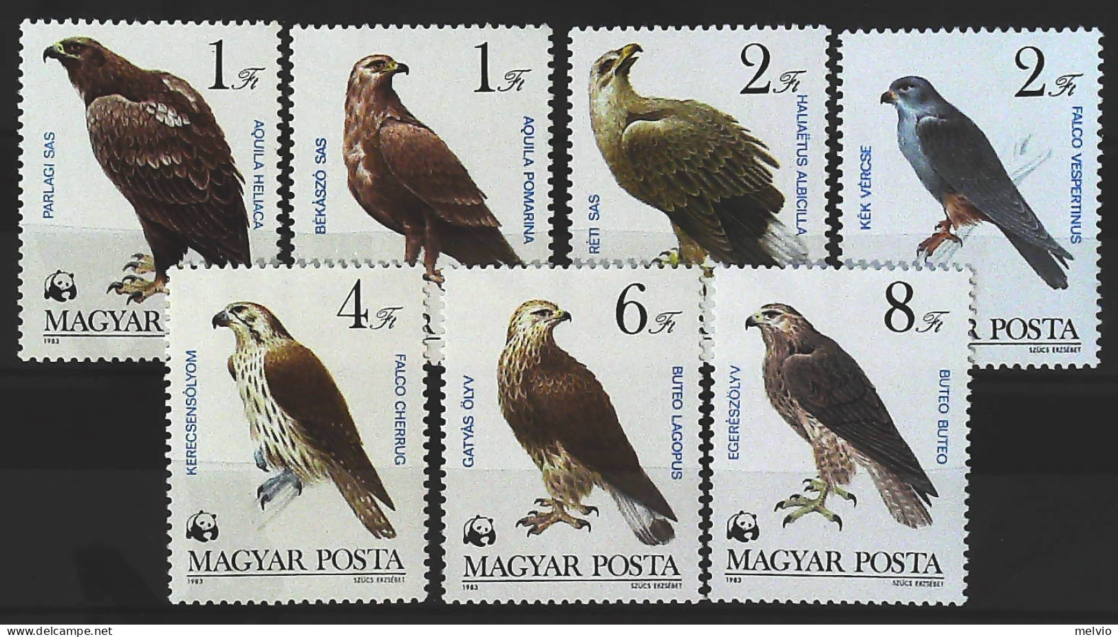 1983-Ungheria  (MNH=**) Serie 7 Valori Uccelli - Autres & Non Classés