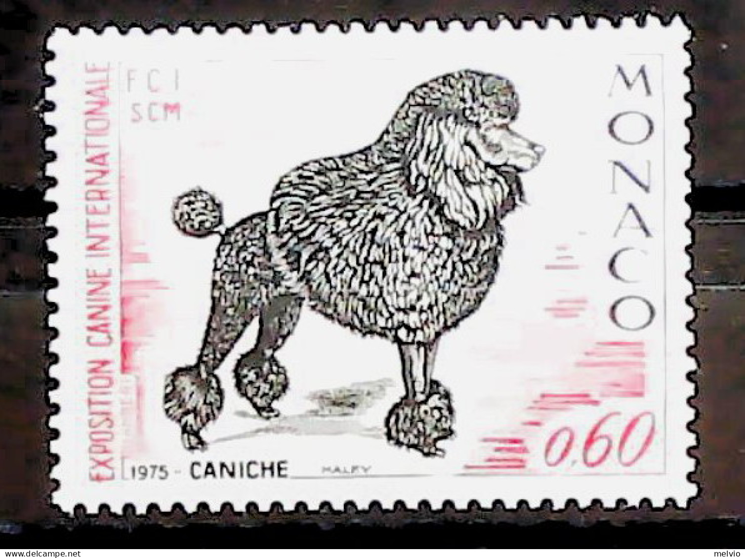 1975-Monaco (MNH=**) Esposizione Canina Serie 1 Valore - Andere & Zonder Classificatie