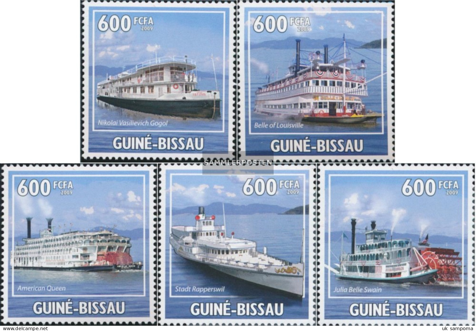 Guinea-Bissau 4521-4525 (complete. Issue) Unmounted Mint / Never Hinged 2009 Steamers - Guinea-Bissau