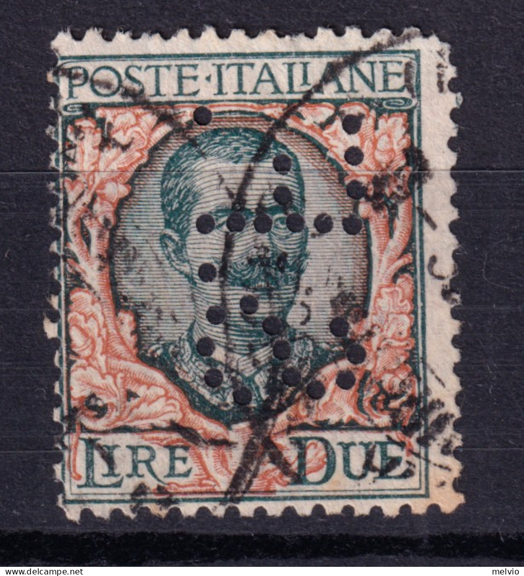 1923 Circa PERFIN S.F. (Salata Et Fernando) Su Floreale Lire 2 Usato - Afgestempeld