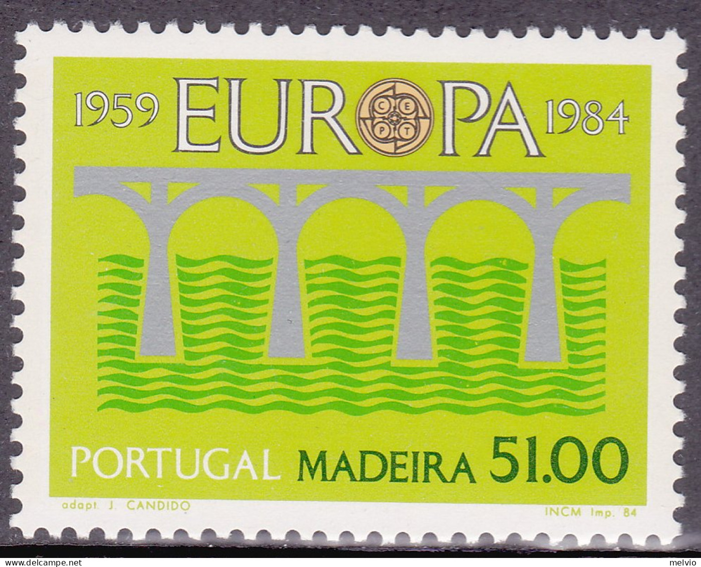 1984-Madera (MNH=**) S.1v."Europa CEPT" - Madère