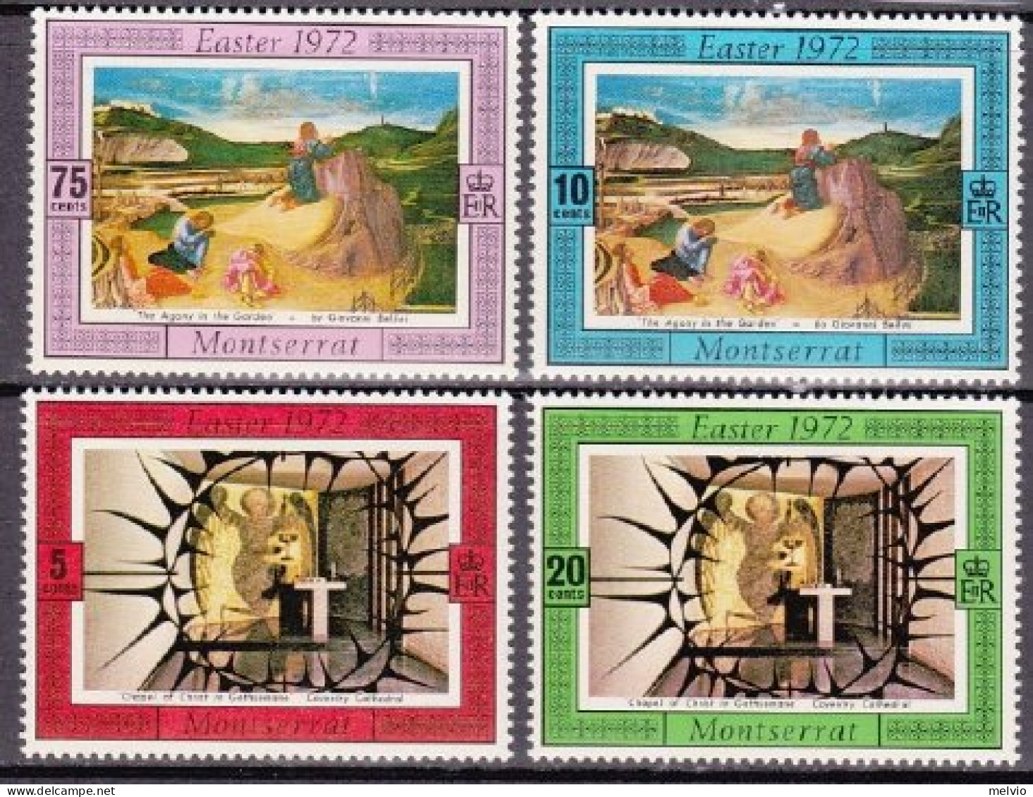 1972-Monserrato (MNH=**) S.4v."Pasqua,quadri" - Montserrat